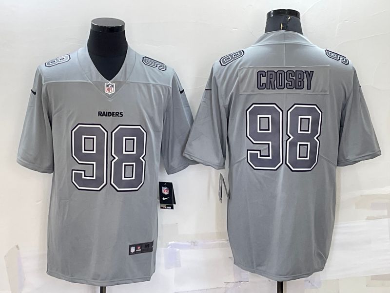 Men Oakland Raiders 98 Crosby Grey 2022 Nike Limited Vapor Untouchable NFL Jersey